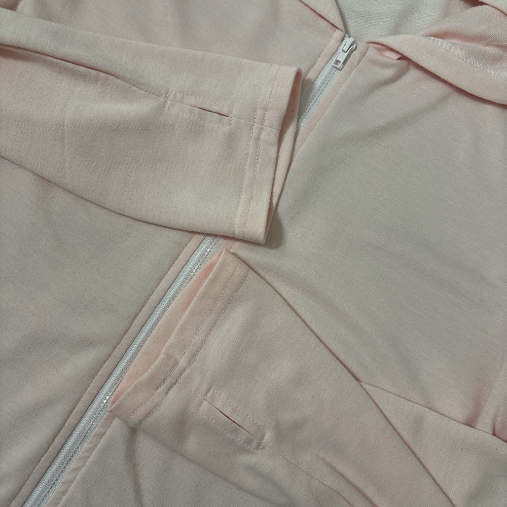 SHEIN Light Pink Zip-Up Jacket